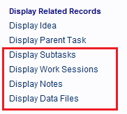 A set of Display... hyperlinks.