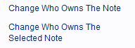 Hyperlinks that change a note's parent record.