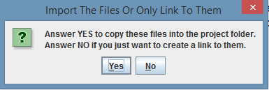 Import Files dialog box.