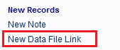 Click the New Data File Link hyperlink to start linking computer files 
                        to your note.