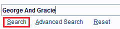 Search panel with a search for 'George And Gracie'.
