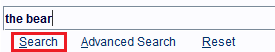 Search panel is doing a keyword search for 'the bear'.