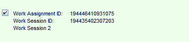 Click on a Work Assignment to select it.