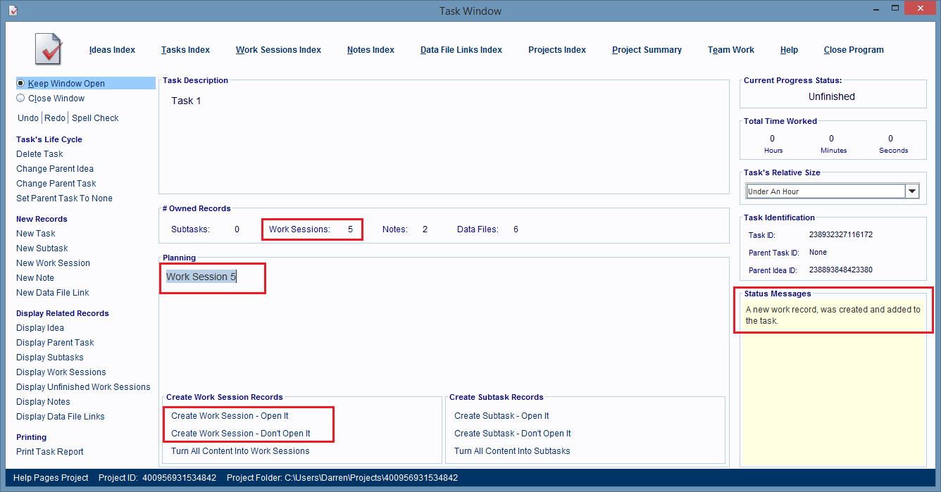 Create record's one at a time using the Planning field.