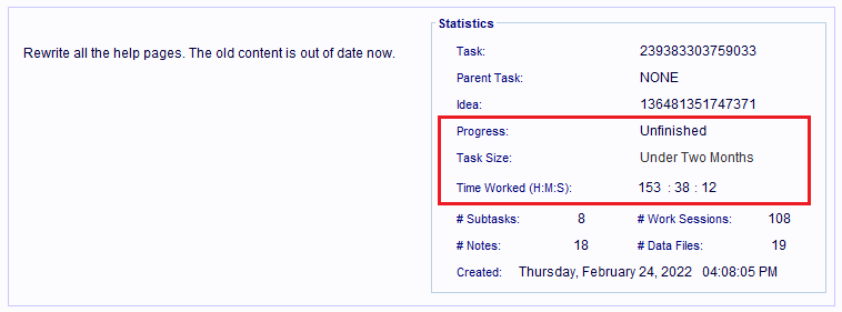 A Task Record