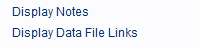 Hyperlinks that display Note and Data File records for a Work Session are circled.