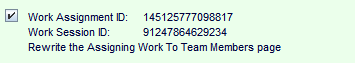 A Work Assignment records always look like descriptions.