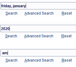 Consecutive keyword searches are used to find a set of matching records.