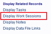 Display Work Sessions hyperlink.