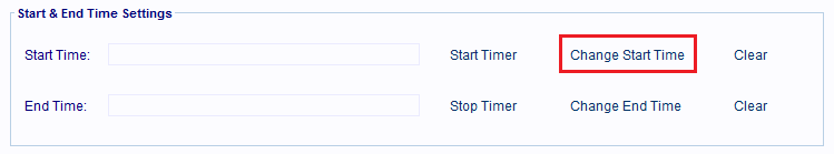 Click the Change Start Time hyperlink.