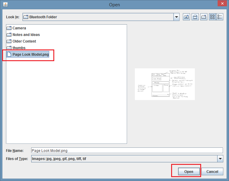 A File Navigation Dialog Box